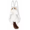 LEAN TOYS Mochila de Peluche Gato Mascote com Alças Ajustáveis e Patas de Silicone Branco 50cm