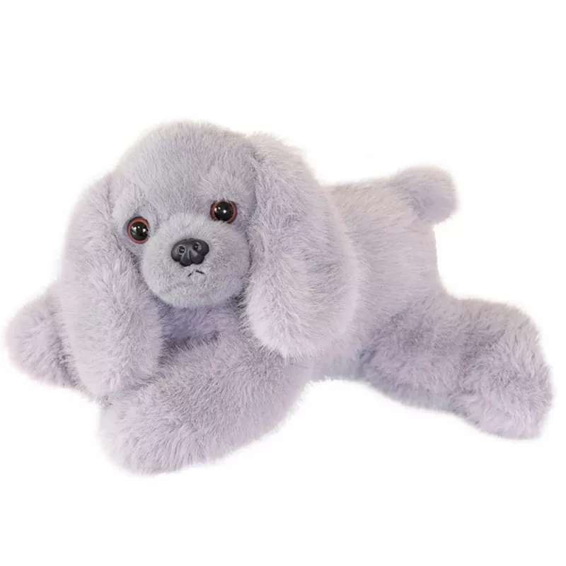 Cão Cocker Spaniel de peluche LEAN TOYS com patas lastradas, cinzento, 30 cm