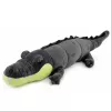 LEAN TOYS Crocodilo de Peluche Mascote Peluche - Cinzento Realista, 90 cm
