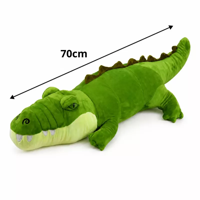 Crocodilo de peluche LEAN TOYS mascote peluche realista verde 70cm