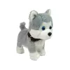 LEAN TOYS Cão de peluche interativo educativo trela canções passeios