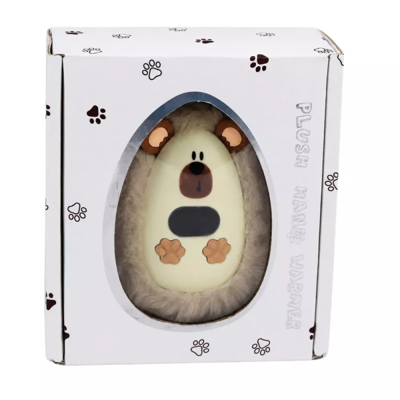 LEAN TOYS Aquecedor de Mãos Peluche Ouriço Recarregável Bege 45°C / 55°C / 65°C