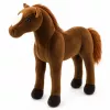 LEAN TOYS Cavalo de peluche castanho-escuro 40cm x 37cm
