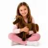 LEAN TOYS Cavalo de peluche castanho-escuro 40cm x 37cm