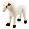 Cavalo de peluche LEAN TOYS peluche mascote peluche branco 40cm x 37cm