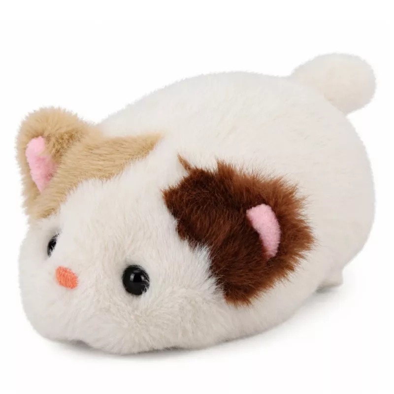 LEAN TOYS Gatinho de peluche mascote peluche macio pequeno branco 16 cm