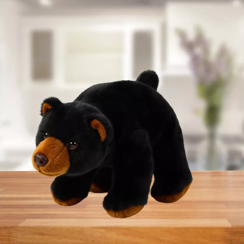LEAN TOYS Mascote de peluche Urso preto 28cm