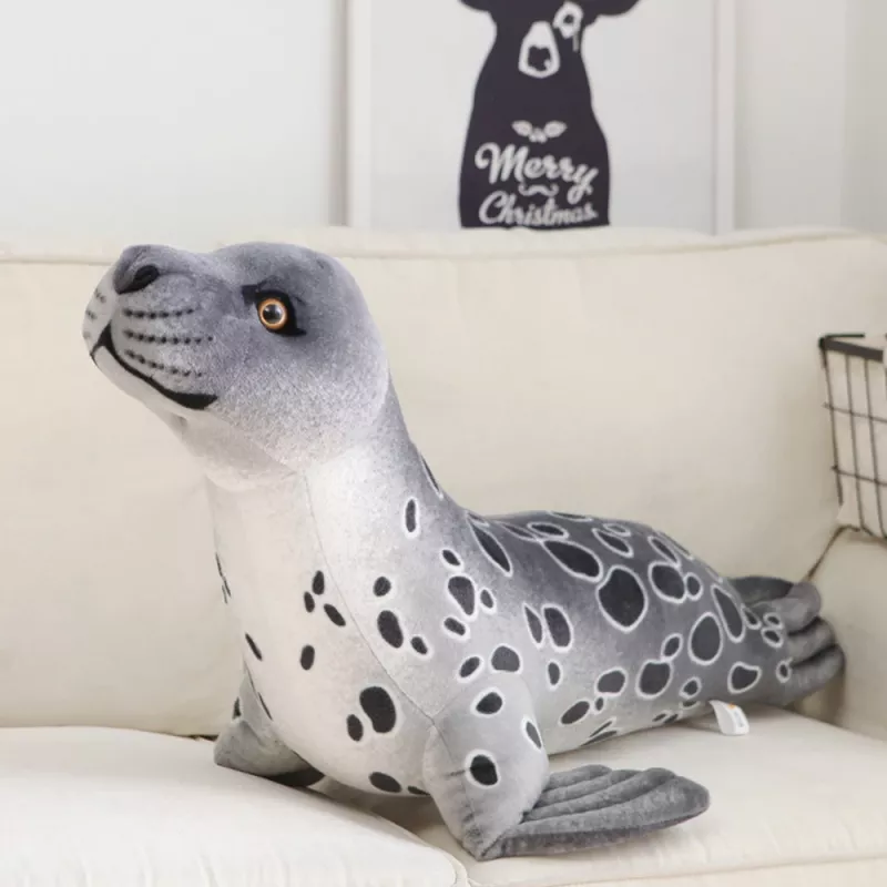 LEAN TOYS Peluche Mascote Foca Cinzento 37cm