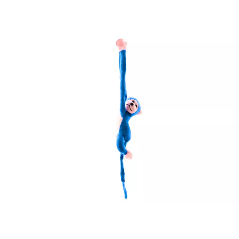 LEAN TOYS Macaco de peluche mascote com som, azul 80 cm