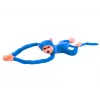 LEAN TOYS Macaco de peluche mascote com som, azul 80 cm