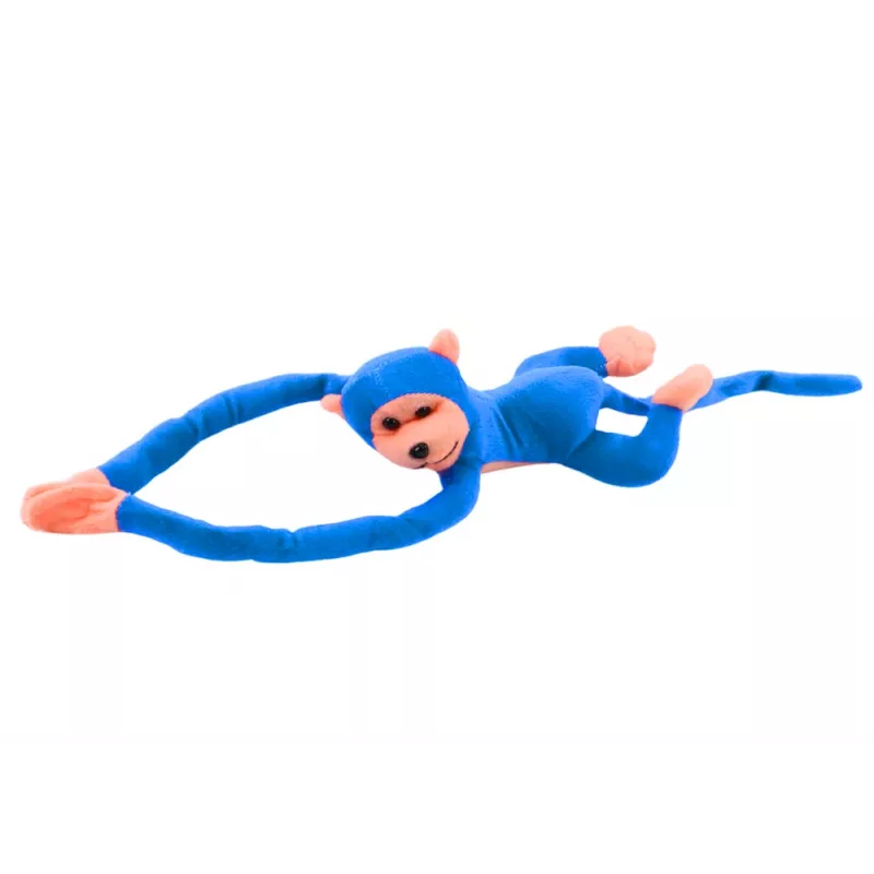 LEAN TOYS Macaco de peluche mascote com som, azul 80 cm