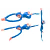 LEAN TOYS Macaco de peluche mascote com som, azul 80 cm