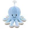 LEAN TOYS Polvo de peluche com ventosa, azul, 16 cm