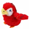 Porta-chaves de papagaio de peluche LEAN TOYS, vermelho, 9 cm