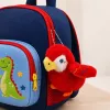 Porta-chaves de papagaio de peluche LEAN TOYS, vermelho, 9 cm