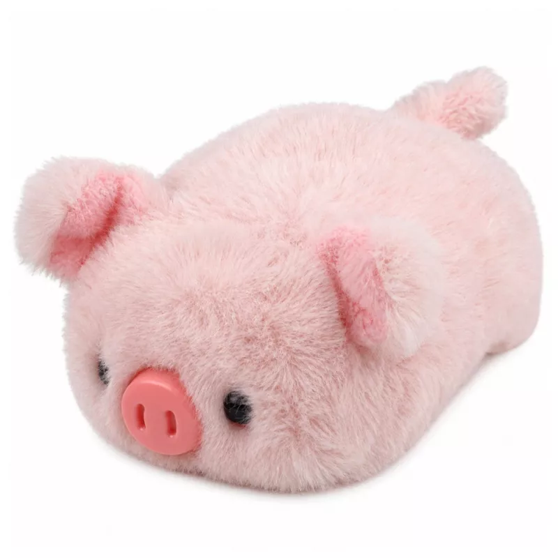 LEAN TOYS Porco de peluche mascote peluche macio rosa 16 cm