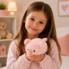LEAN TOYS Porco de peluche mascote peluche macio rosa 16 cm