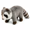 Guaxinim de peluche LEAN TOYS mascote – peluche realista fofo, cinzento 45 cm