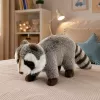 Guaxinim de peluche LEAN TOYS mascote – peluche realista fofo, cinzento 45 cm