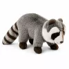 Guaxinim de peluche LEAN TOYS mascote – peluche realista fofo, cinzento 45 cm