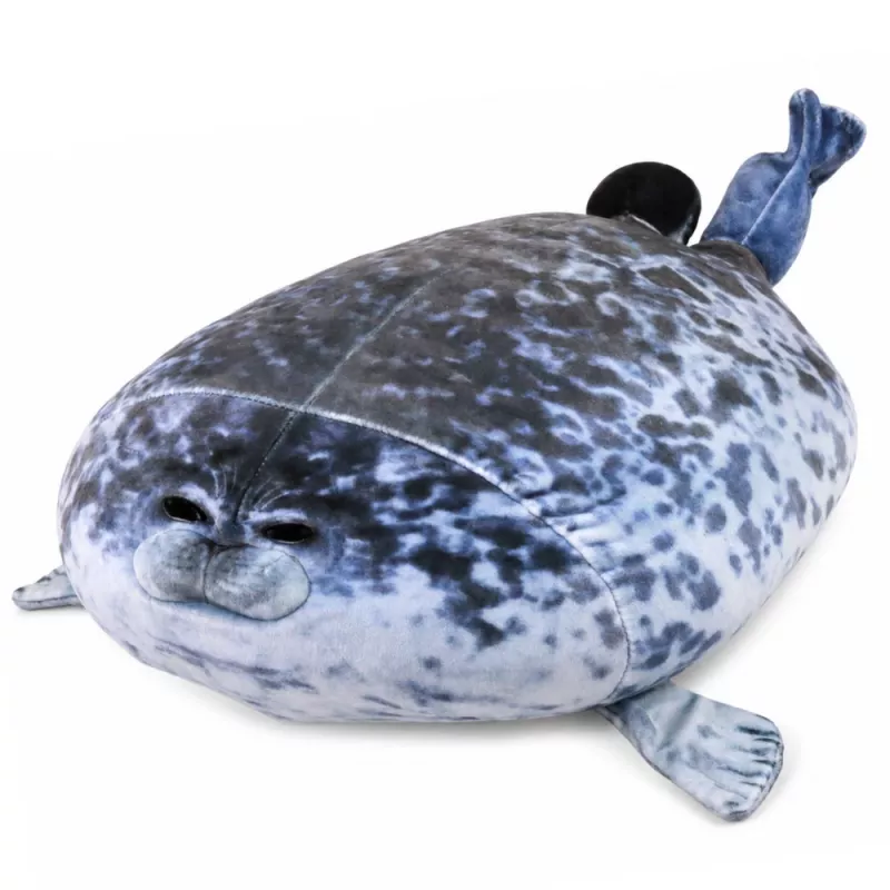 LEAN TOYS Peluche Foca Mascote Animal de Estimação Cor Natural Cinzento 38 cm