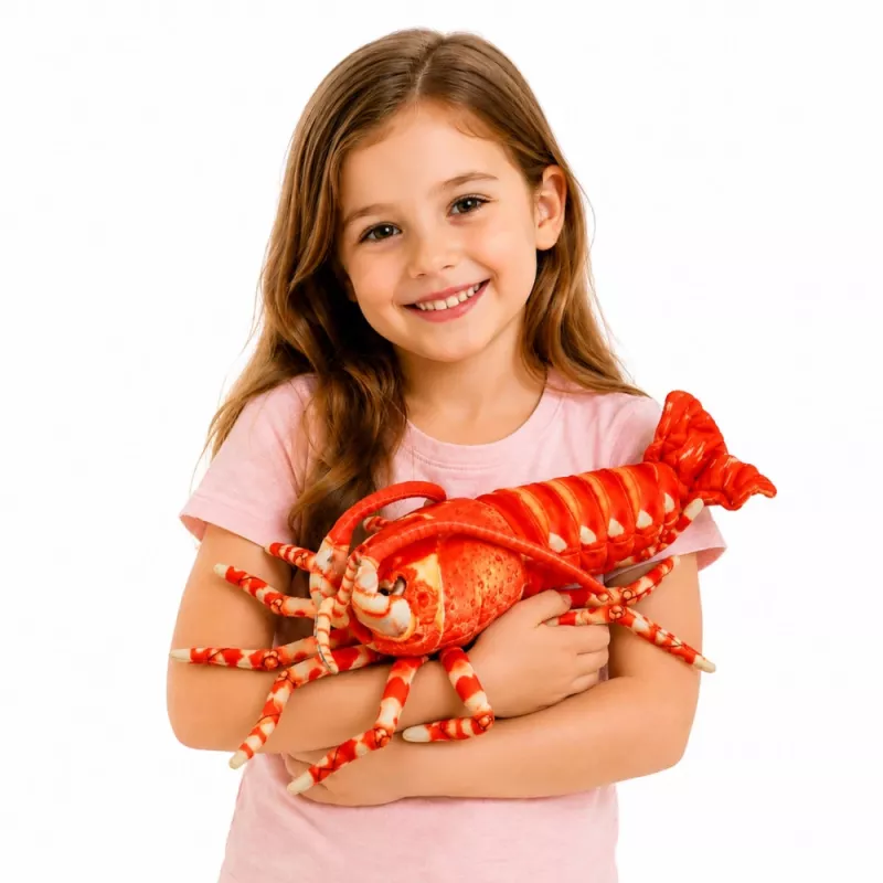 LEAN TOYS Peluche Animal de Estimação Camarão Grande Animal Marinho 55 cm