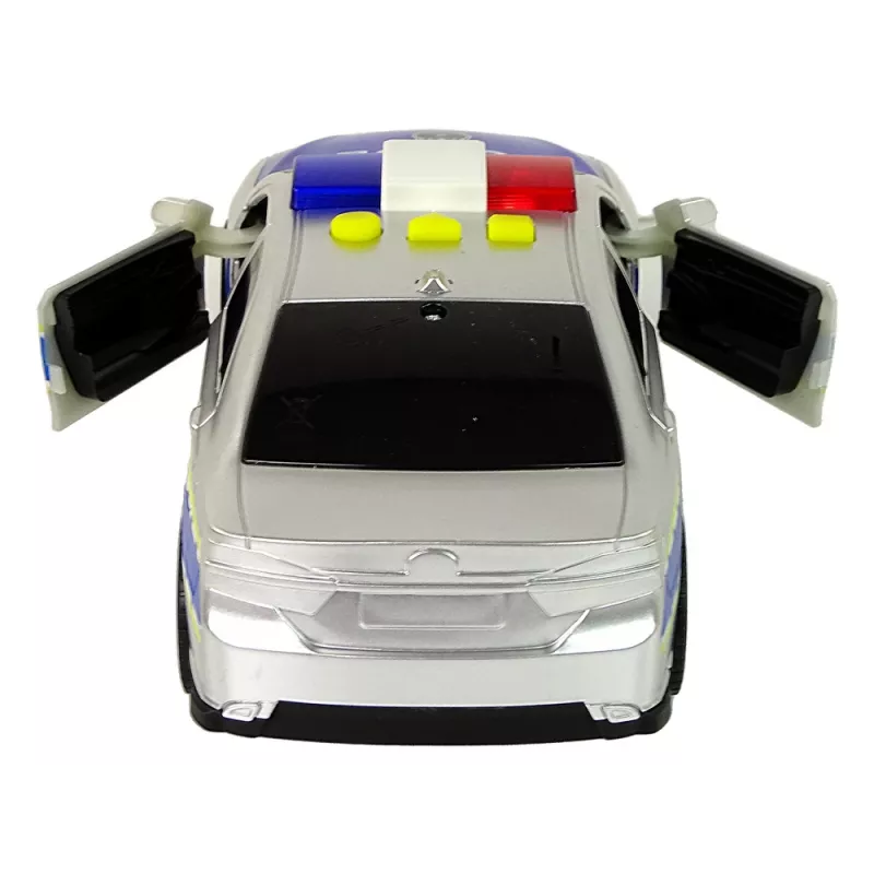 LEAN TOYS carro de polícia 1:14 fricção sons luz prateado