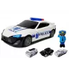 LEAN TOYS Carro de polícia Parque de estacionamento 2em1 Polícia carro pequeno som luz
