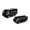 Avião de Polícia Dobrável LEAN TOYS com Carros 1:64 com Luz e Som