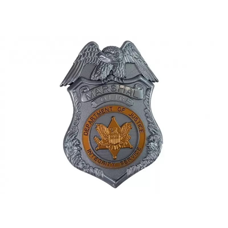 LEAN TOYS Conjunto de polícia com arma e distintivo, azul-marinho, efeitos de som e luz, 37 cm
