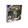 LEAN TOYS Conjunto de polícia revólver 20cm distintivo coldre apito efeitos de som e luz