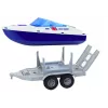 LEAN TOYS Quad da polícia com atrelado e barco a motor