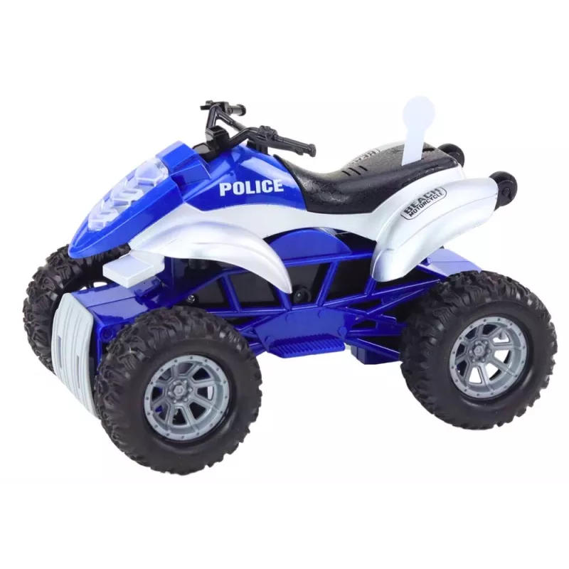 LEAN TOYS Quad da polícia com atrelado e barco a motor