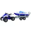 LEAN TOYS Quad da polícia com atrelado e barco a motor