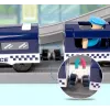 LEAN TOYS Conjunto de comboio cidade da polícia azul 203 km/h