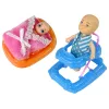 LEAN TOYS Boneca Bebé Grávida com Cabelos Longos e Acessórios