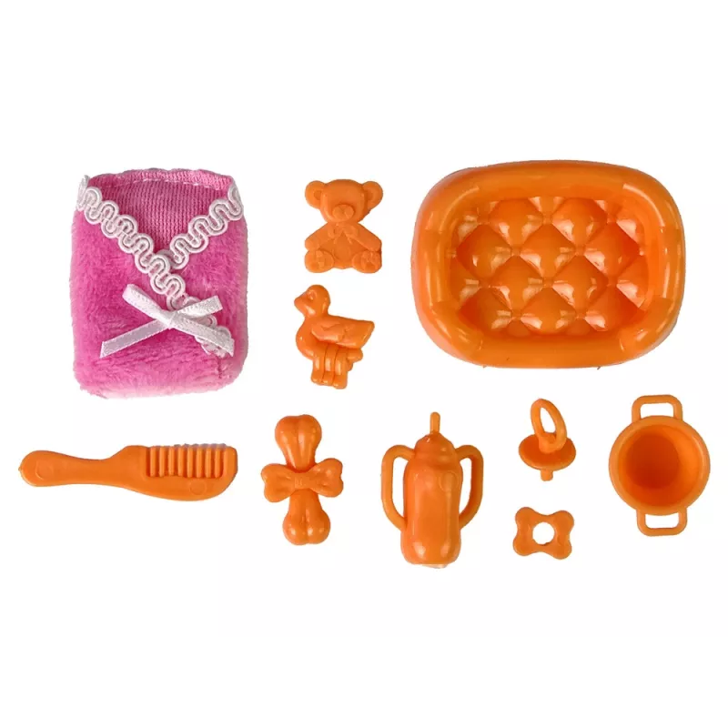 LEAN TOYS Boneca Bebé Grávida com Cabelos Longos e Acessórios