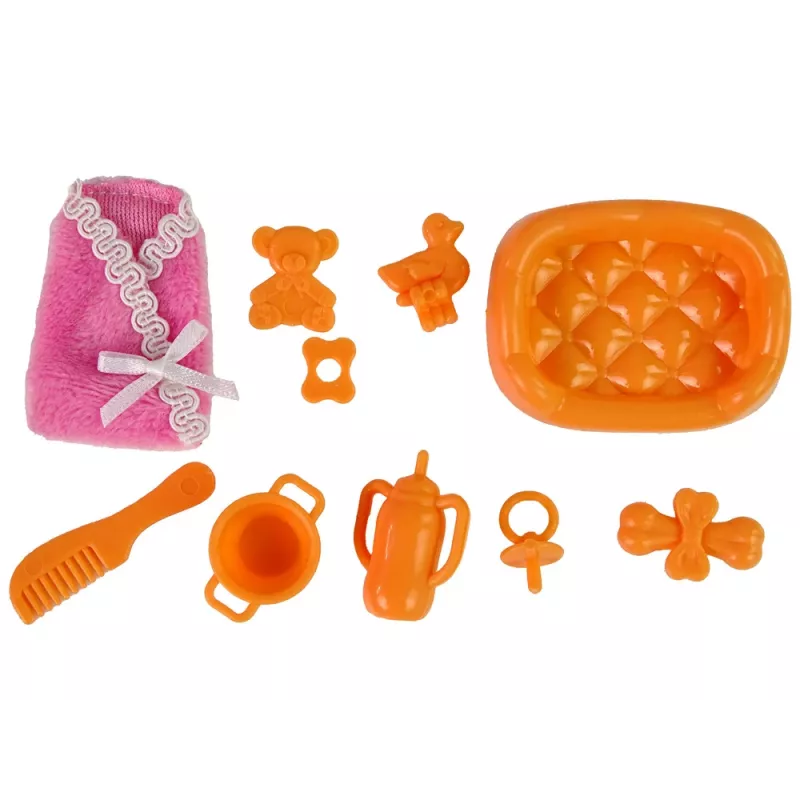 LEAN TOYS Boneca Bebé Grávida com Cabelos Longos e Acessórios
