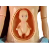 LEAN TOYS Boneca Bebé Mamã Grávida com Barriga de Abertura e Vestido Azul 30 cm