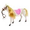 LEAN TOYS Boneca princesa com pónei branco e acessórios de figuras