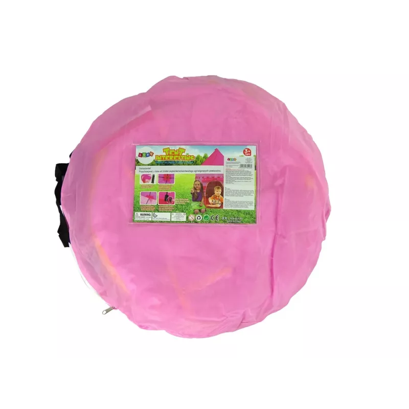 LEAN TOYS Tenda de brincar palácio de princesa para pequenas princesas rosa 135 x 105 cm