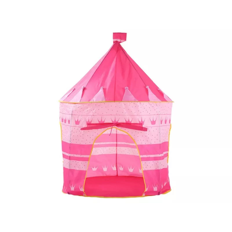 LEAN TOYS Tenda de brincar palácio de princesa para pequenas princesas rosa 135 x 105 cm