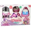 LEAN TOYS Tenda de princesa para criança salão de beleza rosa acessório coroa