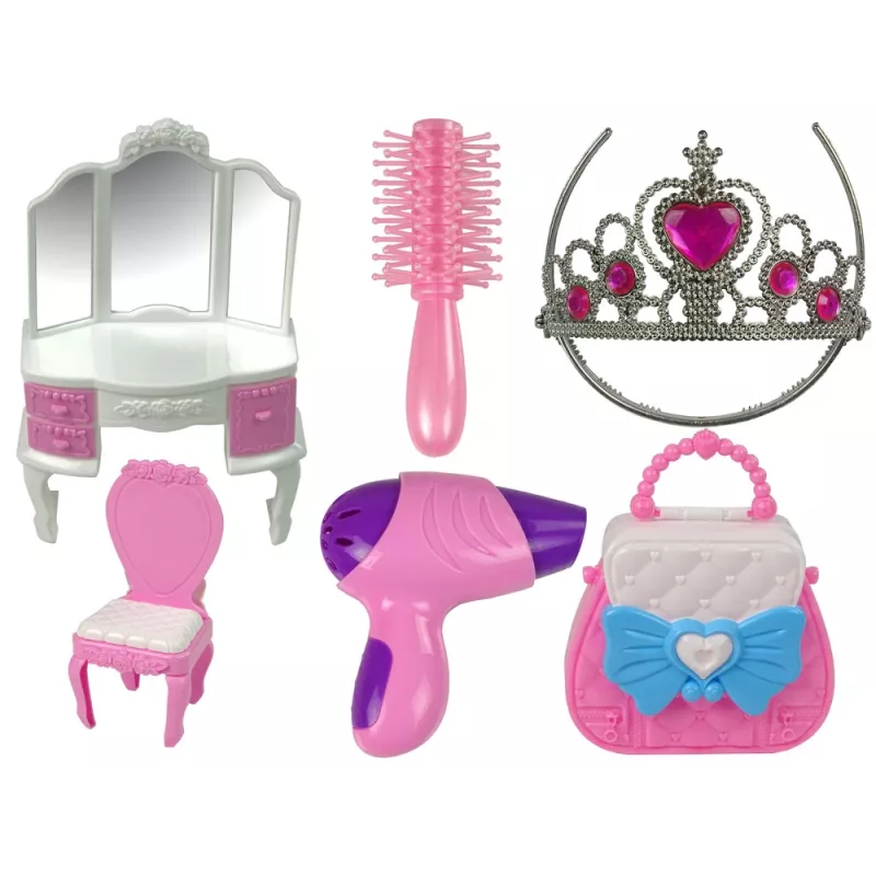 LEAN TOYS Tenda de princesa para criança salão de beleza rosa acessório coroa