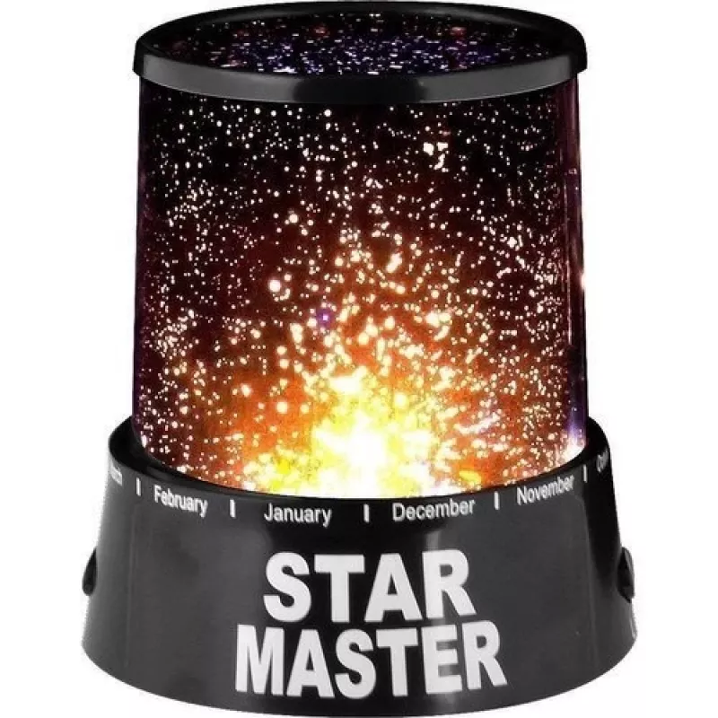 Projetor LEAN TOYS luz noturna de estrelas e planetas com pilhas