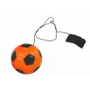 LEAN TOYS Bola de futebol PU com borracha jojo para saltar, 6 cm, laranja