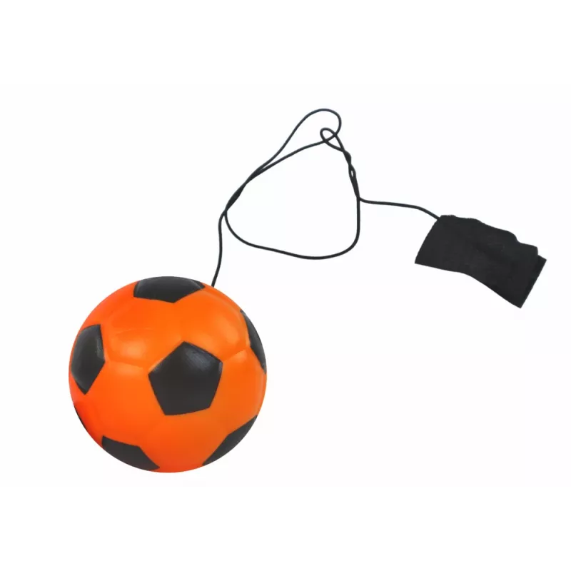 LEAN TOYS Bola de futebol PU com borracha jojo para saltar, 6 cm, laranja
