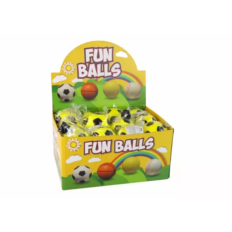 LEAN TOYS Bola de Futebol PU com Borracha Jojo para Saltar, 6 cm, Amarelo