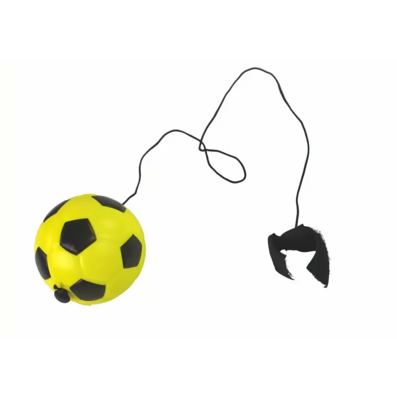 LEAN TOYS Bola de Futebol PU com Borracha Jojo para Saltar, 6 cm, Amarelo
