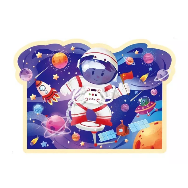 LEAN TOYS Puzzle num tubo Cosmos 28 peças